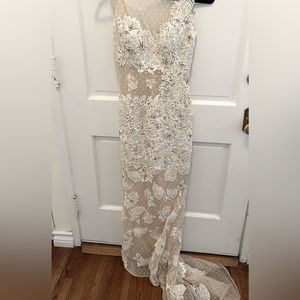 Sherri Hill Beaded Dress used 1 SIZE 2. Missing some rhinestones